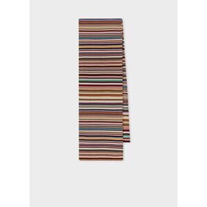 NWT $350 New Season Paul Smith Signature Stripe Merino Scarf made in Italy.